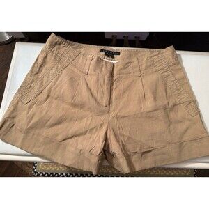 Theory Linen Khaki Shorts - Size 2